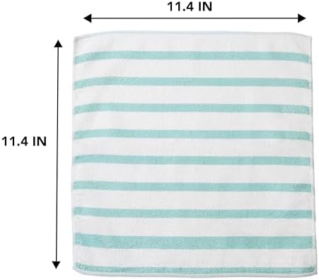 Martha Stewart Microfiber Cleaning Cloths 24 Count Teal Stripes