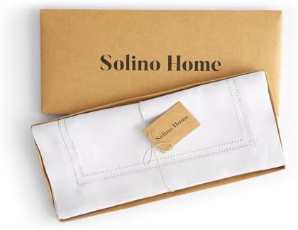 Solino Home Linen White Table Runner 72 Inches Long