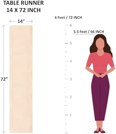 Solino Home Linen White Table Runner 72 Inches Long