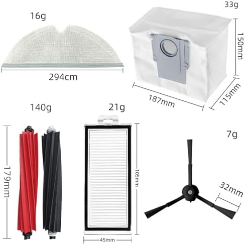 6 Pack Microfiber Mop Pads for Roborock Q8 Max Plus Replacement