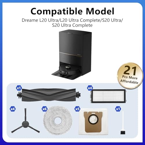 21PCS Replacement Parts for Dreame L20 Ultra L30 Ultra Robot Vacuum Cleaner