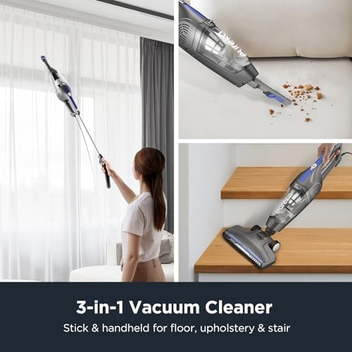 Eureka NES312 Corded Stick Vacuum Cleaner Blue 3-in-1