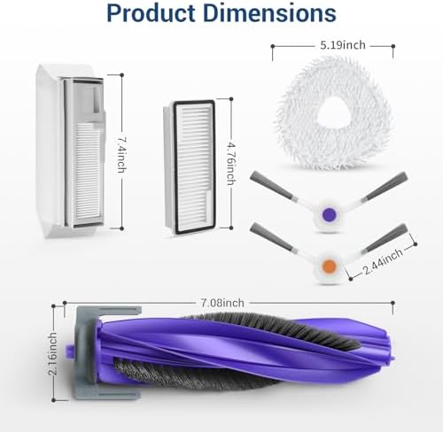 20Pcs Replacement Parts for Narwal Freo X Ultra Robot Vacuum Cleaner