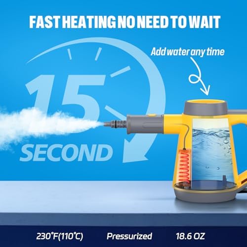 BIELMEIER Handheld Steam Cleaner Quick Start 15s Multi-Functional