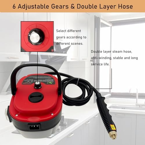 INTSUPERMAI High Temp Steam Cleaner with 3 Brush Heads