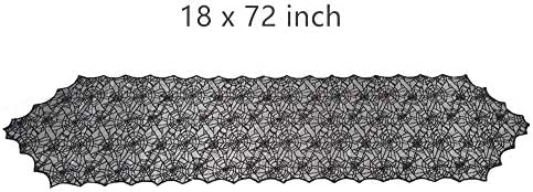 ibohr Halloween Table Runner with Spider Web Design