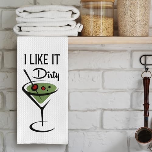 Dirty Martini Gifts - Funny Kitchen Towel with Cocktail Print