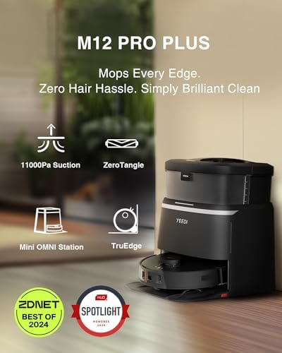 Yeedi M12 PRO Robotic Vacuum and Mop with Auto-Lift and Auto Mop