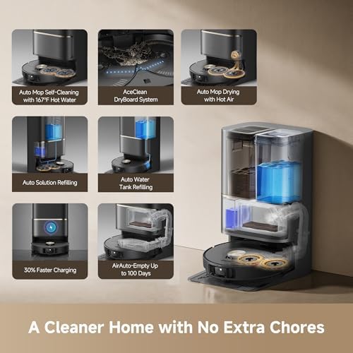 DREAME L50 Ultra Robot Vacuum Mop Black with Auto-Empty