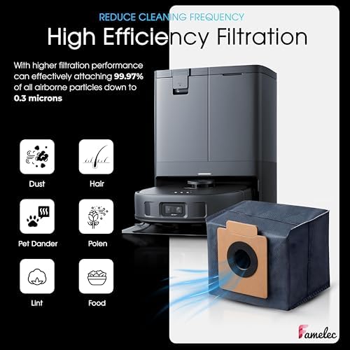 FAMELEC Dust Bag Replacement for Eufy X10 Pro Omni