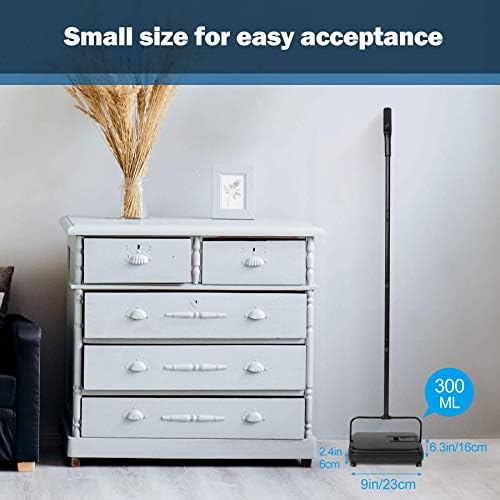 Eyliden Quiet Carpet Sweeper Manual No Noise Lightweight Black