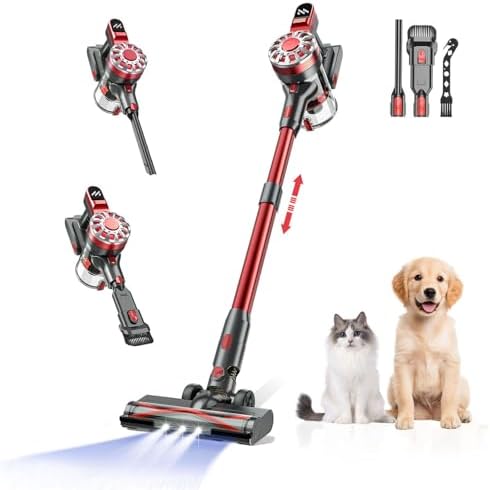 WLOTPO Cordless Vacuum with Super Suction and 35 Min Runtime
