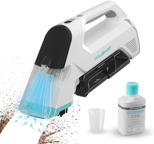 HAUSHOF 12V Cordless Carpet Cleaner with 2 Tanks