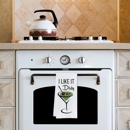 Dirty Martini Gifts - Funny Kitchen Towel with Cocktail Print