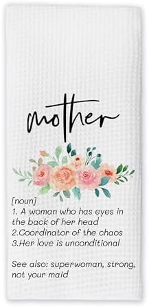 Mother Kitchen Towels Dish Cloths for Farmhouse Kitchen Bathroom 16x24 Inches