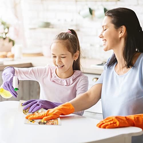 Whaline 6Pcs Bee Themed Dish Cloths Reusable Cotton Sponge Cleaning Towels