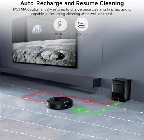 MONSGA Robot Vacuum and Mop Combo with 5000Pa Suction