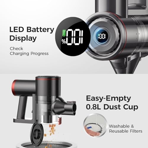 Roneair Cordless Vacuum Cleaner with Bendable Wand