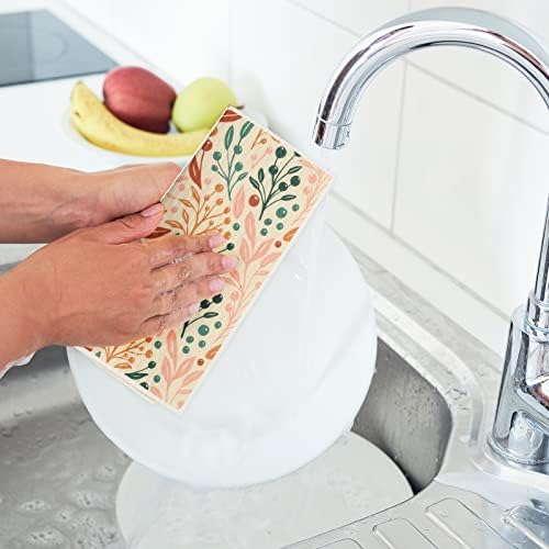 Whaline Fall Boho Dishcloths 6Pcs Reusable Kitchen Towel