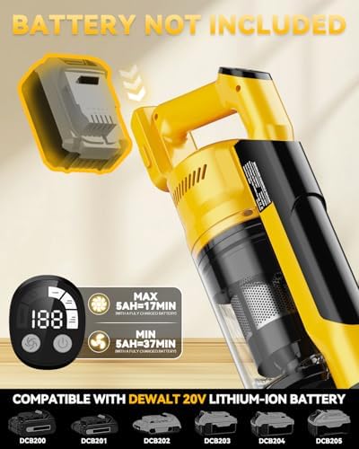 350W Cordless Vacuum Cleaner for DeWalt 20V Battery