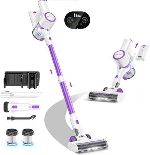 Fabuletta Cordless Vacuum Cleaner 500W Lightweight with 50 Min Battery