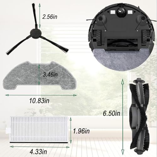 16 Pcs Replacement Parts Kit for Airrobo P30 Vacuum Cleaner