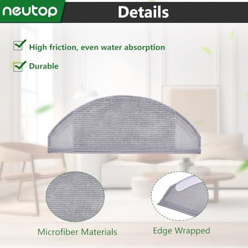 Neutop Washable Mopping Cloths Eufy RoboVac X8 Compatible 6 Pack