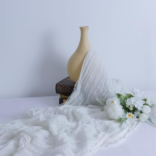 10 Pack Gauze Table Runner - 10FT White Cheesecloth Linens