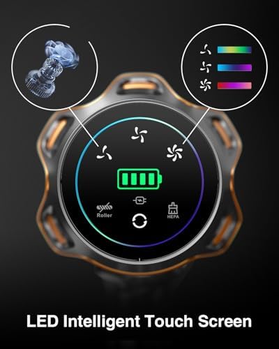 Cordless Vacuum Cleaner with 580W Power and OLED Touch Screen