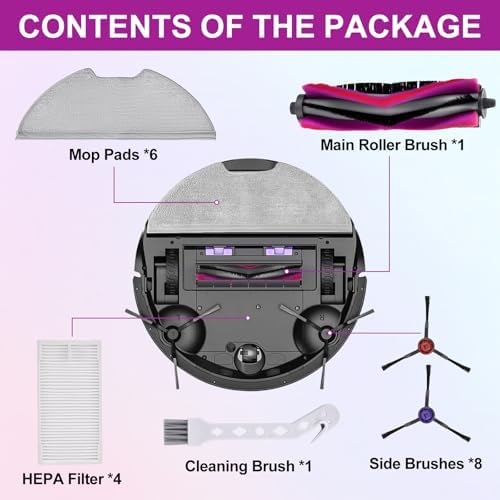 Replacement Parts Kit for Eureka E10s E20 Plus Robot Vacuum Cleaner