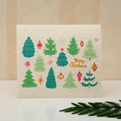 TREEWOO Reusable Dish Cloths Set of 6 Natural Cotton
