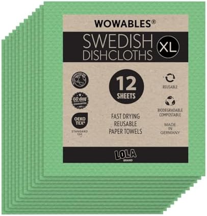LOLA Wowables XL Swedish Dishcloths 12 Pack
