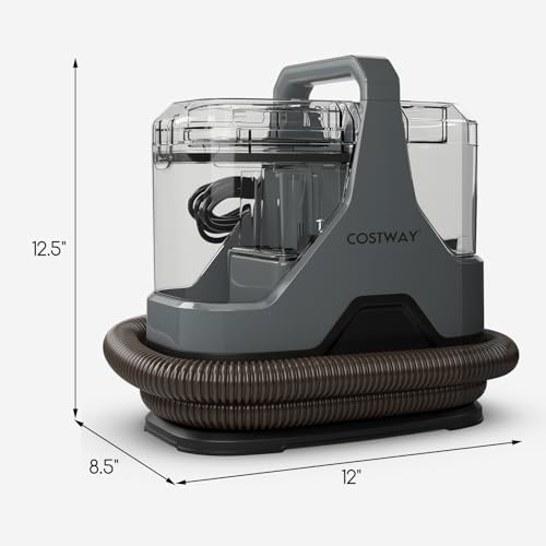COSTWAY Upholstery Cleaner Machine Portable Spot Cleaner with 15Kpa Suction 600W Power