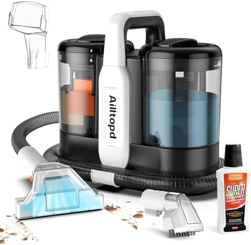 Ailltopd Portable Carpet Spot Cleaner with Dual Brush Heads 1