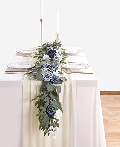 Ivory Chiffon Table Runner 2 Pack Romantic Wedding Decor