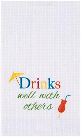 CF Home Green Waffle Weave Kitchen Towel