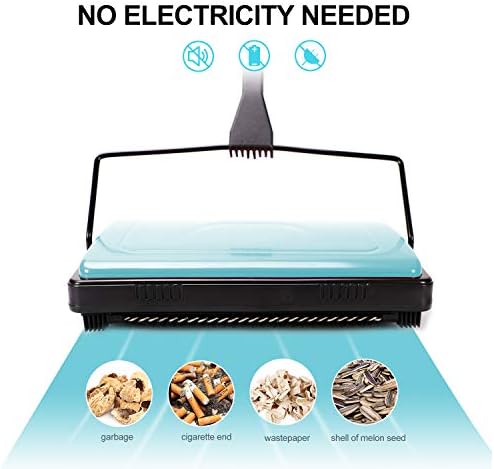 Yocada Carpet Sweeper with Brush for Home Office Cleaning