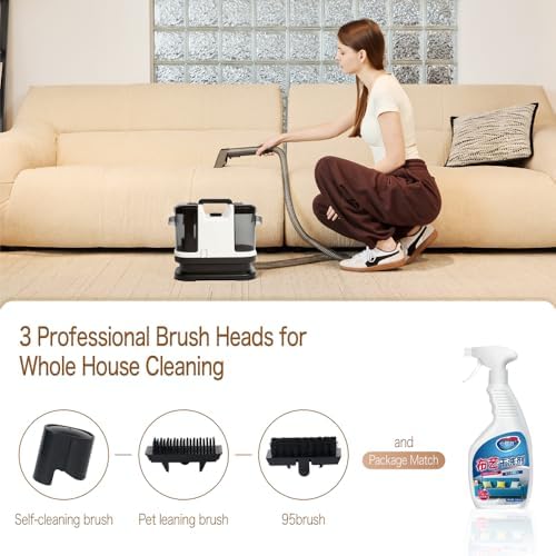 FXiaoy Carpet Cleaner with 18L Tank and 12KPa Suction