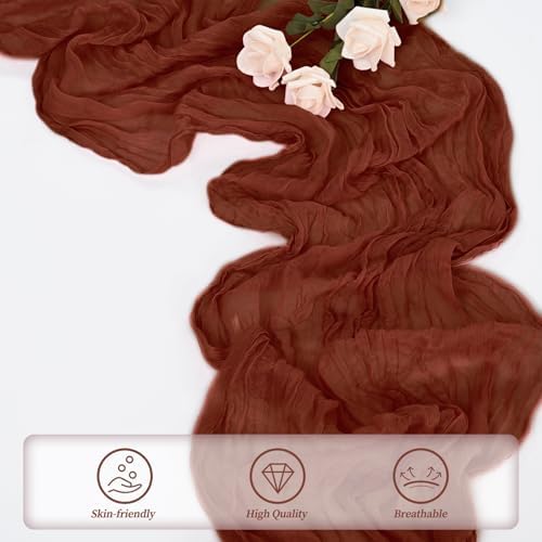 12 Pack Terracotta Cheesecloth Table Runner 10FT