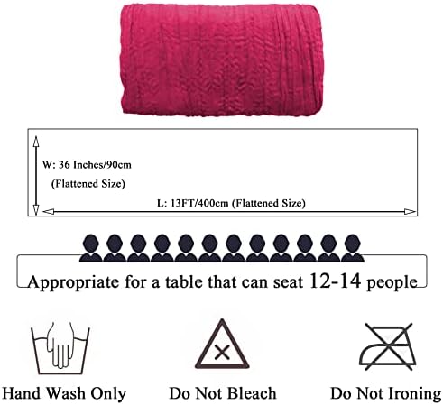 FUHSY Hot Pink Cheesecloth Table Runner 10 Pack