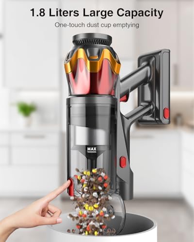 Cordless Vacuum Cleaner with 580W Power and OLED Touch Screen