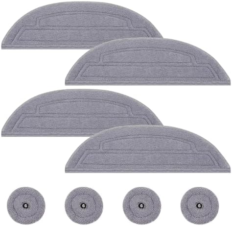 VIEWALL 4 Pack Mop Cloths Compatible with Roborock S8 Max Ultra