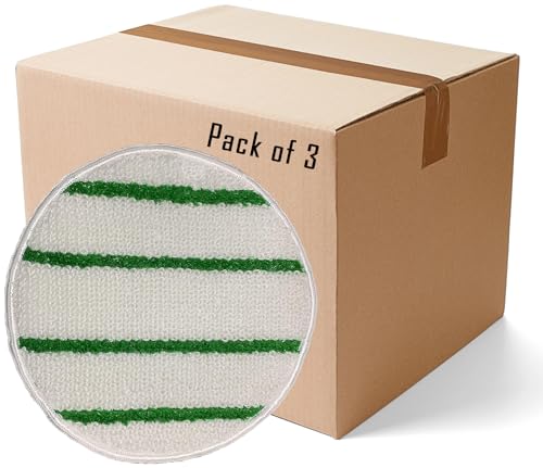 Commercial Grade Low Profile Synthetic Carpet Bonnet 17 Inch 3 Pack