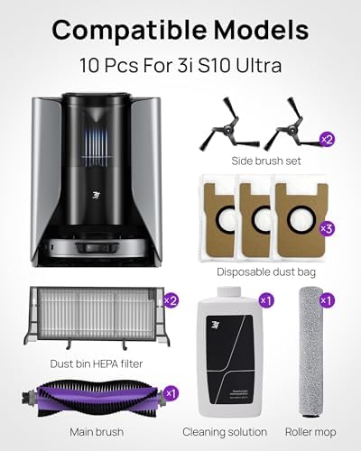 3i Replacement Accessories Kit for S10 Ultra Robot Vacuum