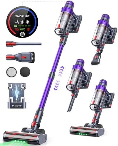 SMOTURE Cordless Vacuum Cleaner 550W 45KPA 60 Mins Runtime 1