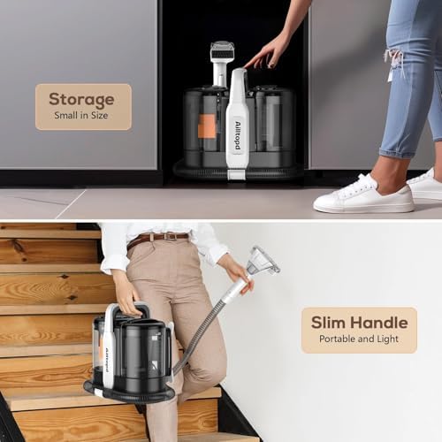 Ailltopd Portable Carpet Spot Cleaner with Dual Brush Heads