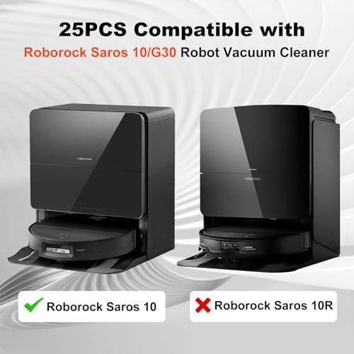 25 Pack Replacement Parts for Roborock Saros 10 G30 Sweeper