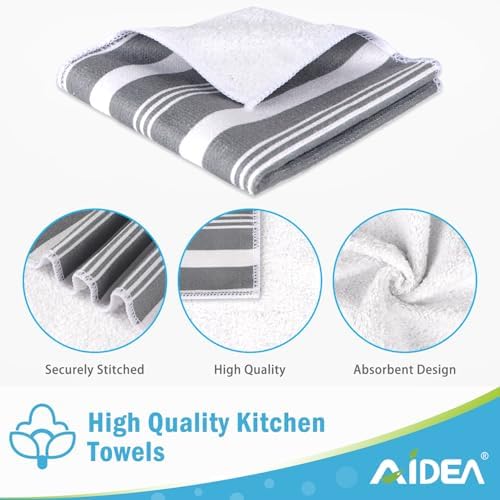 AIDEA Kitchen Towels 24 Count Dish Cloths Set