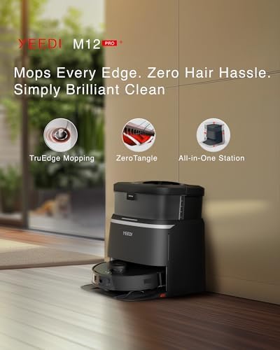 Yeedi M12 PRO Robotic Vacuum and Mop with Auto-Lift and Auto Mop