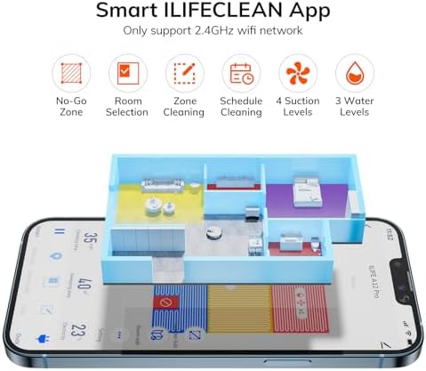 ILIFE A12 Pro Robot Vacuum and Mop Combo with Self Emptying Station